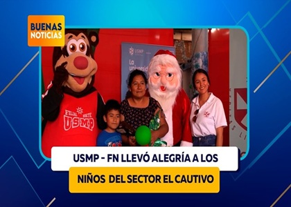USMP FN LLEVÓ ALEGRÍA A LOS NIÑOS DEL SECTOR EL CAUTIVO - LA PRADERA